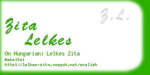 zita lelkes business card